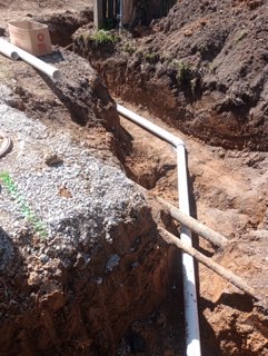 sewer pipe installation